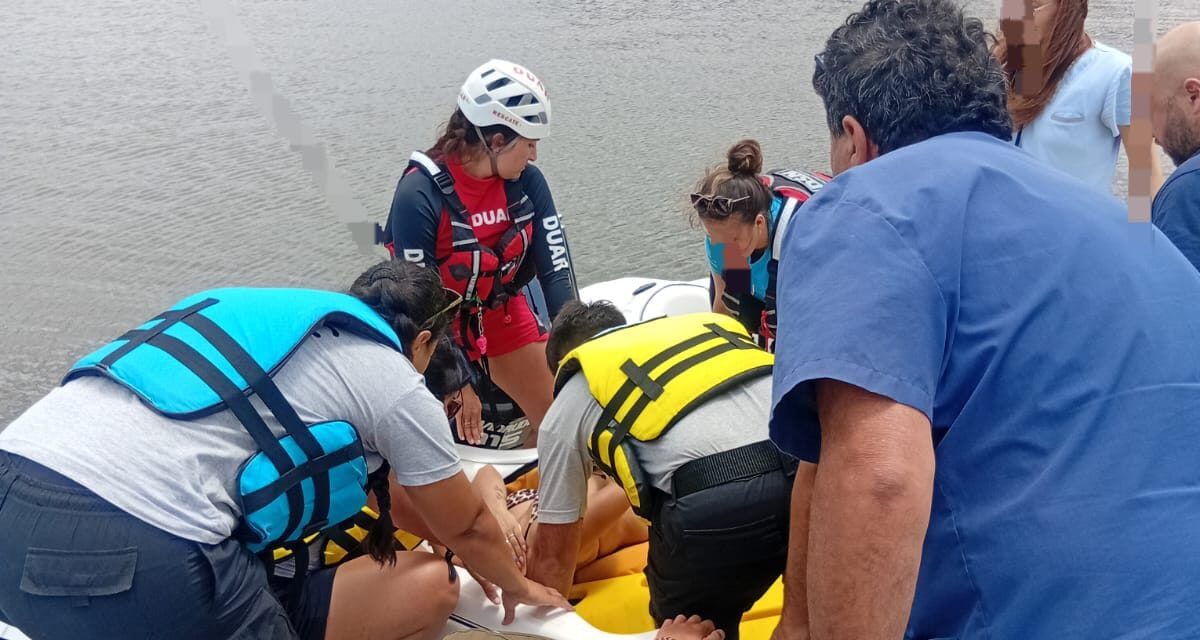 Una mujer fue hospitalizada tras un accidente náutico