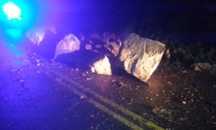 Desmoronamiento en Altas Cumbres: piden circular con precaución