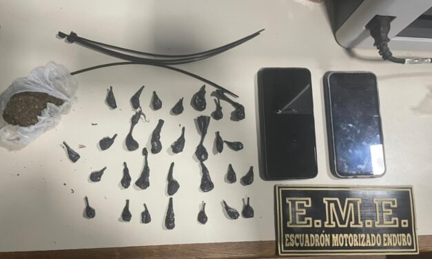 Detienen a dos hombres con drogas en Ruta 38