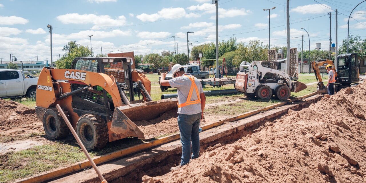 Obras de agua en Villa El Libertador