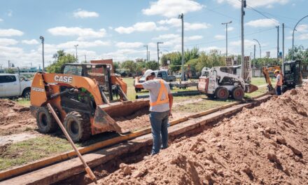 Obras de agua en Villa El Libertador