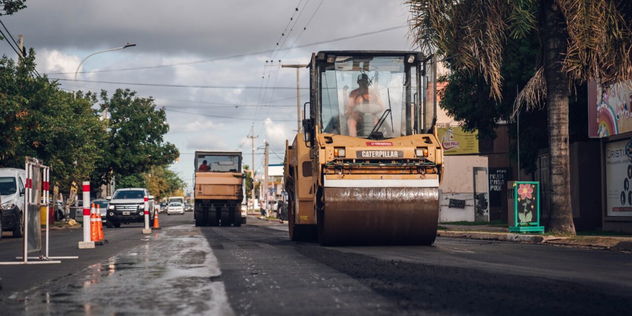 Avanza la obra en avenida La Cordillera con 2400 metros asfaltados