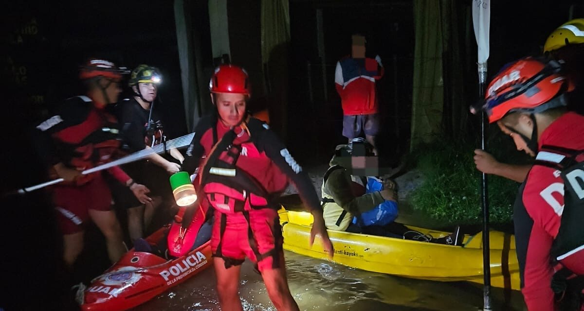 Drama en Traslasierra: el río creció y obligó a evacuar familias