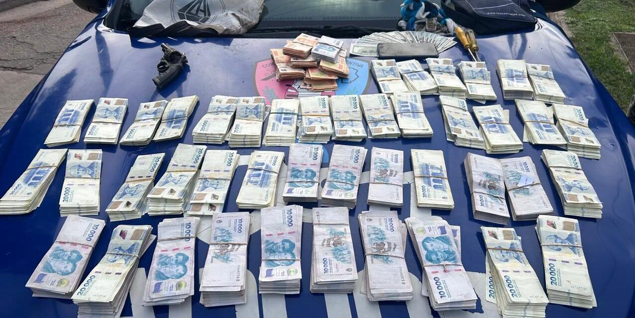 Robo millonario: dos detenidos y un arma secuestrada