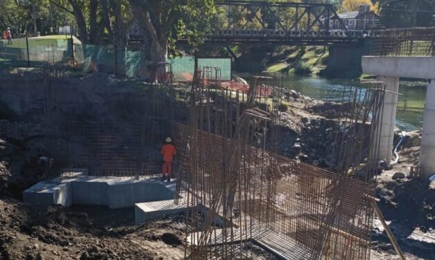 Avanza el nuevo puente en Santa Rosa de Calamuchita
