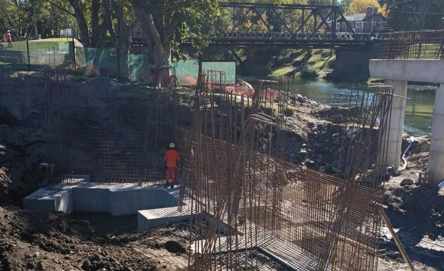 Avanza el nuevo puente en Santa Rosa de Calamuchita