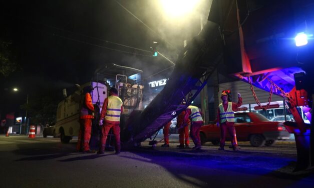 Comenzó la rehabilitación de avenida Castro Barros con trabajos nocturnos
