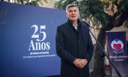 Passerini participó del aniversario de Manos Abiertas