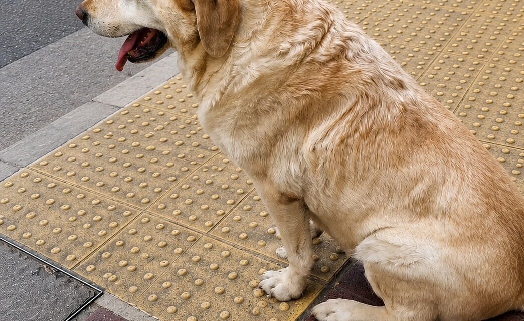 Encontraron sano y salvo a un perro lazarillo perdido en Nueva Córdoba