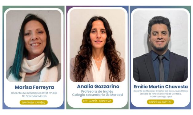 Tres docentes cordobeses, entre los mejores educadores del país