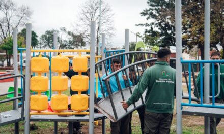 Los Plátanos: mejoran una plaza con obras de accesibilidad y deporte